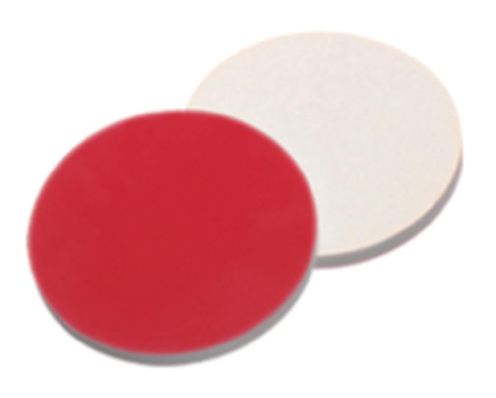 LLG Septa N 11 Silicone White/PTFE Red, Hardness 40 Shore A, Thickness 1.3 mm