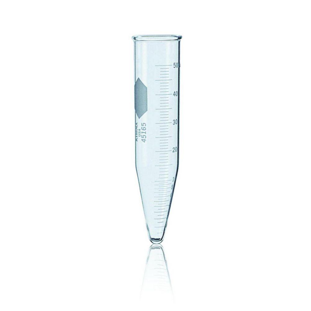 DWK Life Sciences (Kimble) Centrifuge Tubes, 50 mL, 133 x 29 mm, With Scale, Borosilicate Glass, White Graduated, Pack of 12
