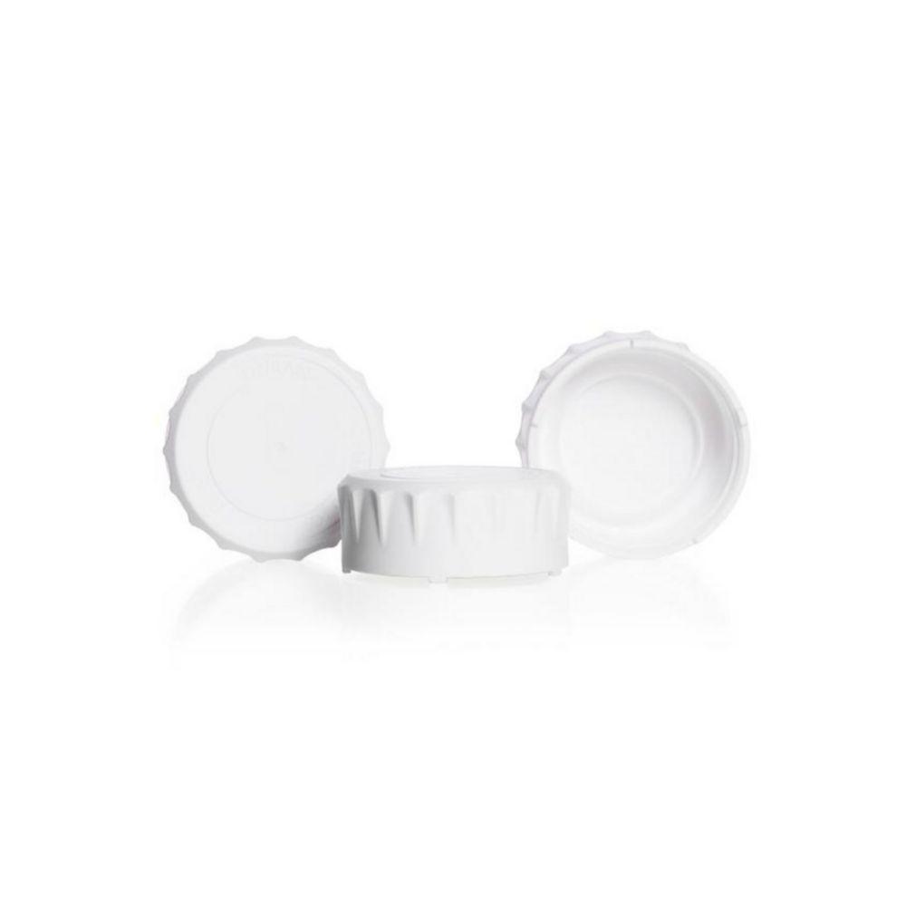 DWK DURAN Screw Cap GL 56, PP, White with Fast Thread – For TILT Media Bottles (Pack of 10)