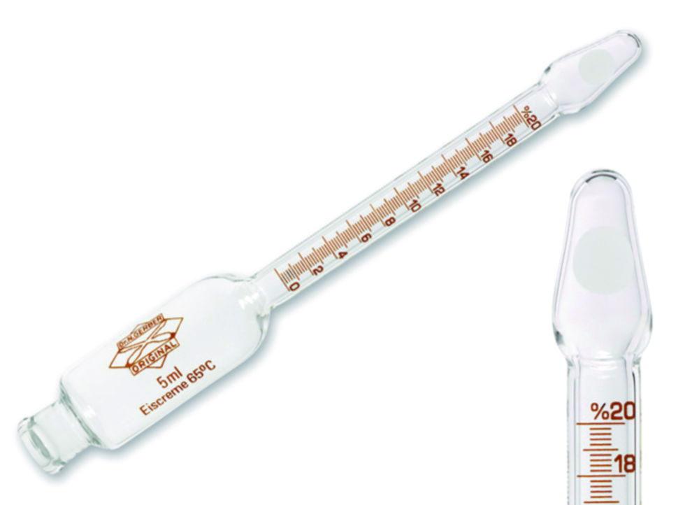 Ice-cream butyrometer Köhler measuring method, 0-15%:0,2 F