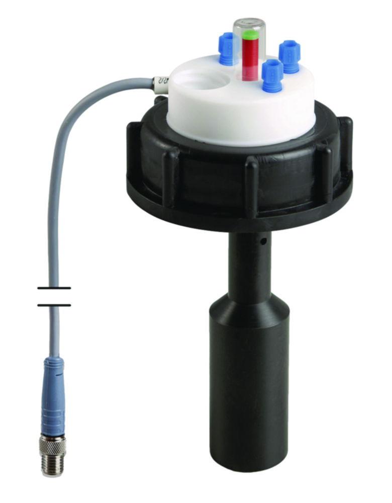 SCAT SafetyWasteCap (S 55 Thread) with Electric Level Sensor, 3x2.3/3.2mm OD Tubing, Fittings, Ferrules, and Signal Cable Included

