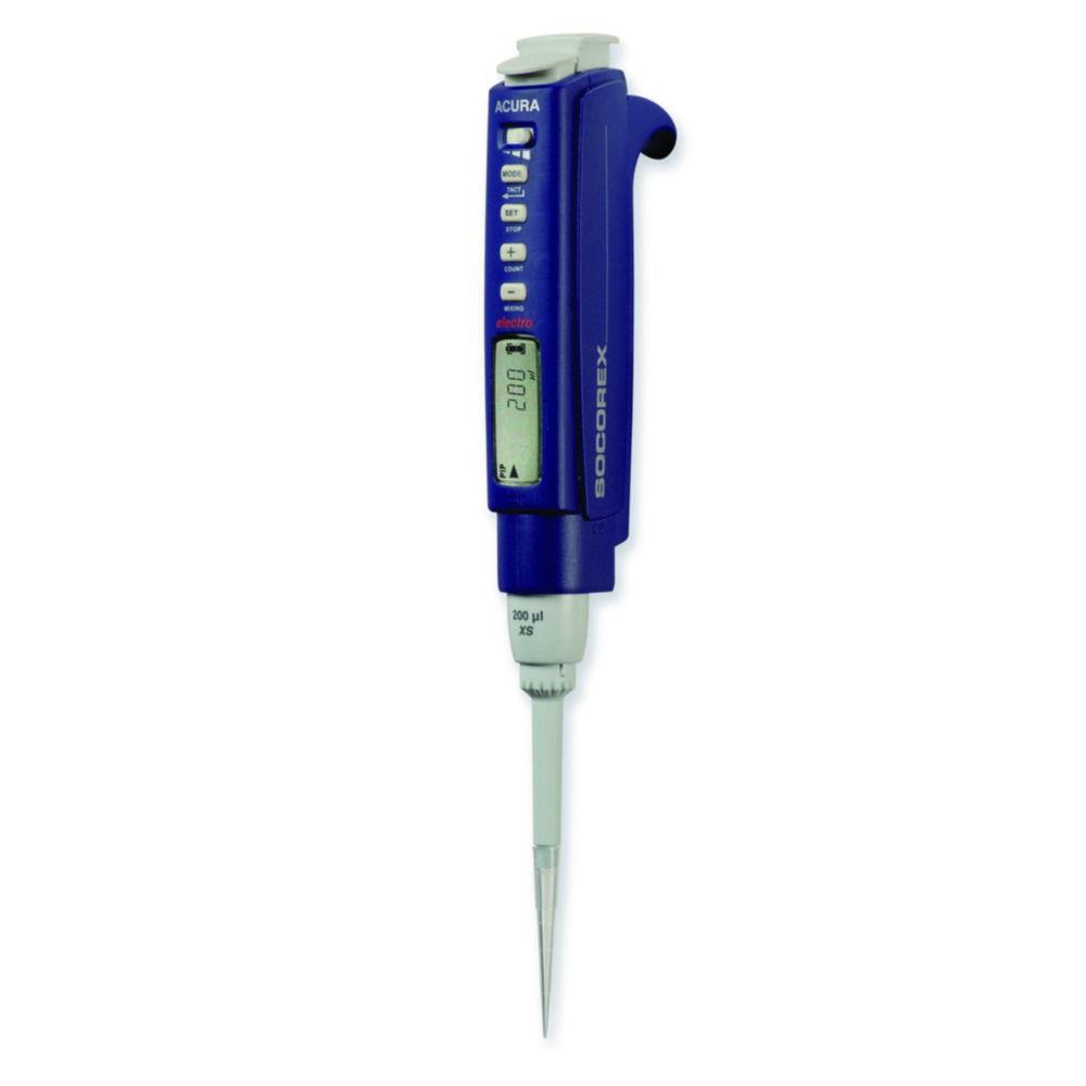 SOCOREX Acura Electro XS 926 Micropipette 0.1 - 2 µl with 4.8 V Battery