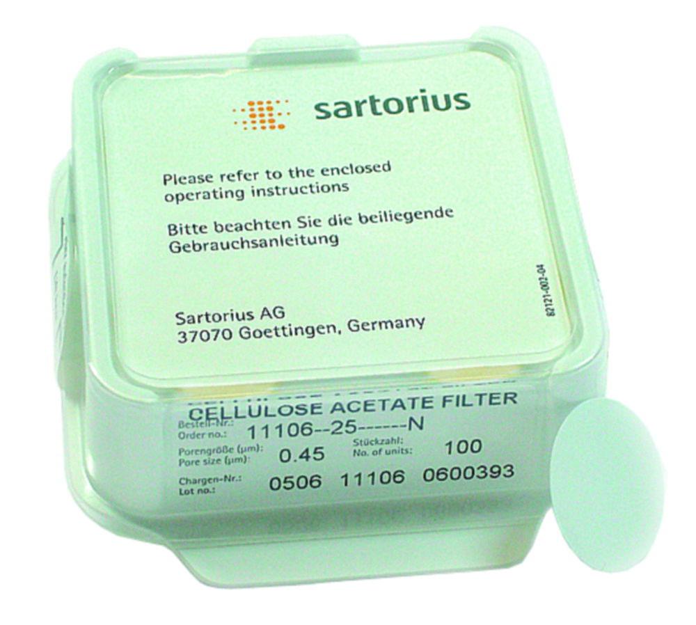 Sartorius Membrane Filters 142 mm, 0.65 µm Cellulose Nitrate, Pack of 25
