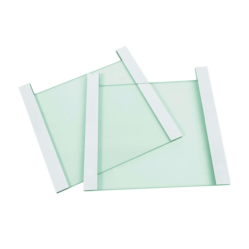 Thistle Scientific Notched Glass Plates 200x200mm with 1mm Bonded Spacers – Pack of 2