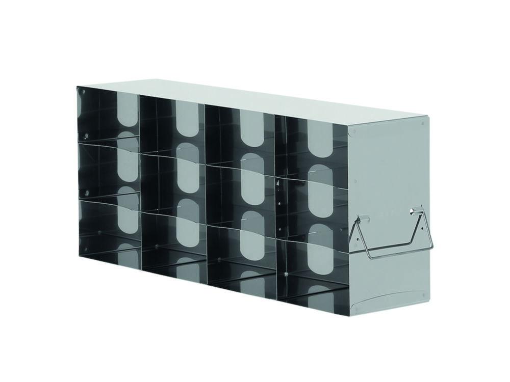 Standard rack for upright freezer for (hxd) 3x2 = 6 boxes 75mm high, stainless steel, dimensions (hxdxw) 240x280x139mm