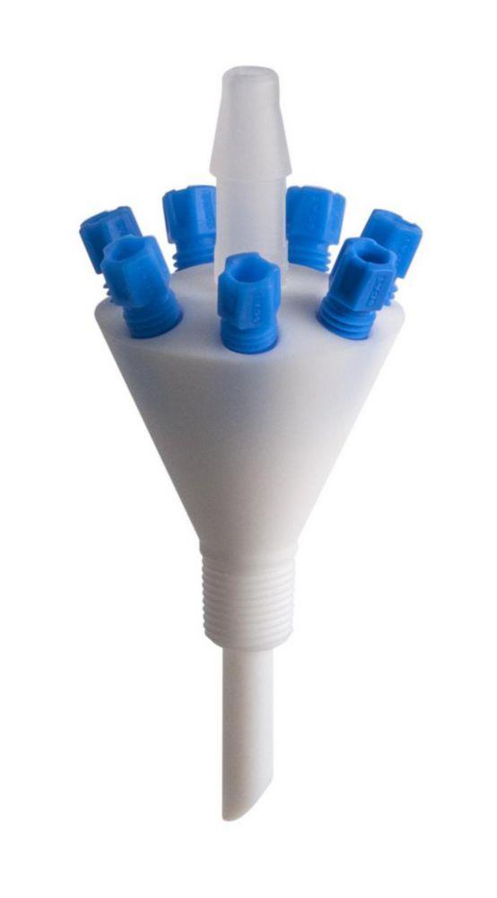 SCAT 8-Port Collector for Leak Connector (7x 3.2mm, 1x 6.4mm ID, Vertical)

