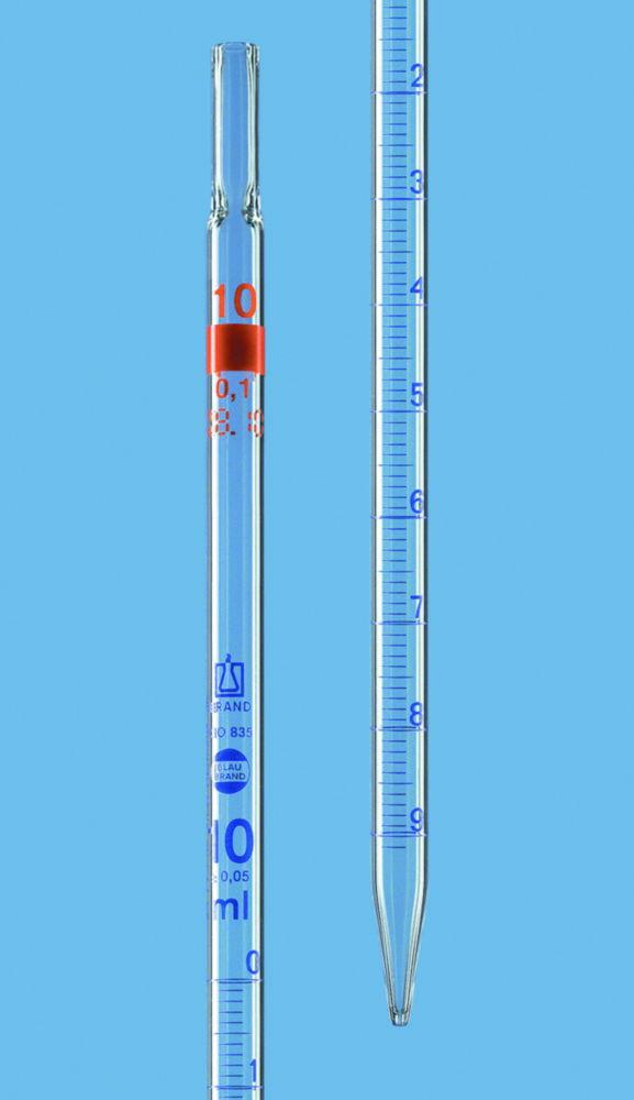 BRAND Measuring Pipette 20 mL/0.1 mL AR Glass BLAUBRAND CL-AS Full Drownspout Blue Grad