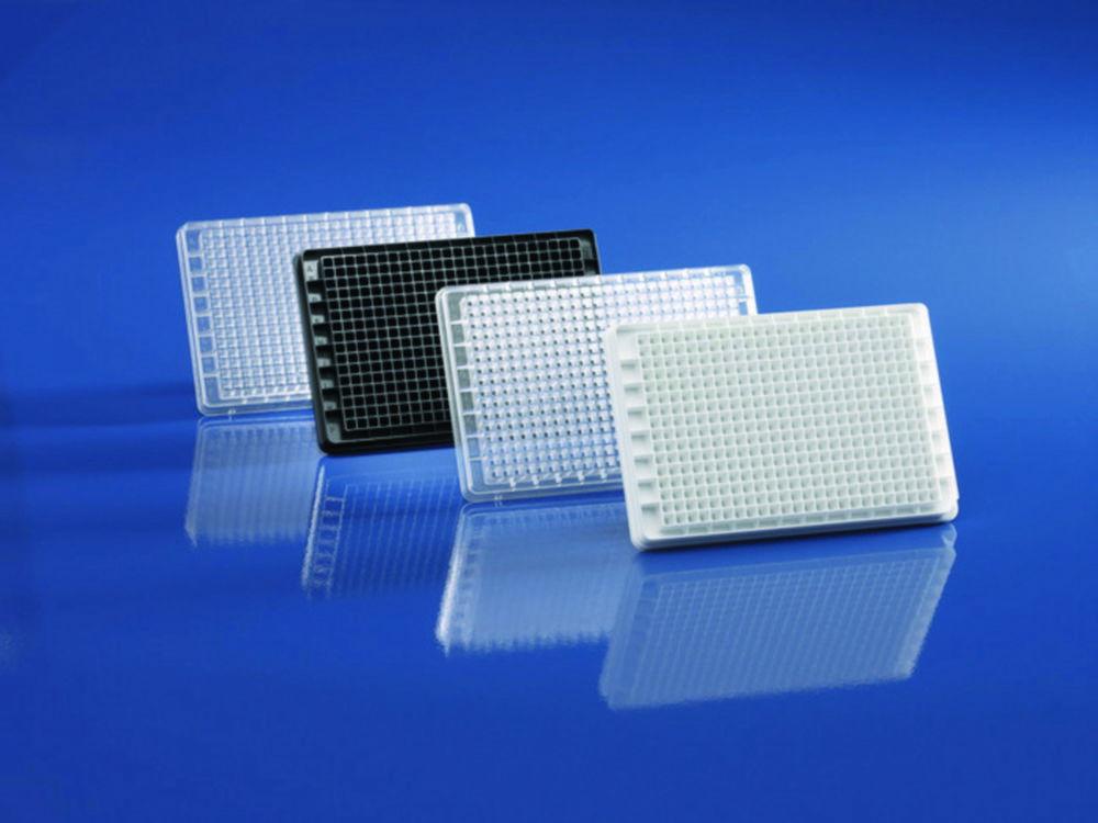 BRAND Microplates PureGrade S 384-Well PS White Transparent Bottom F-Bottom Sterile With Lid (Pack of 50)

