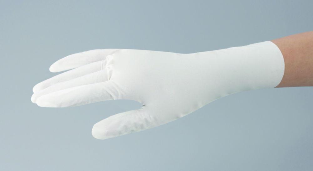 As One ASPURE Cleanroom Gloves, Size XL, Palm PU-Coated, Back Polyester, Seamless, Pack of 10 Pairs