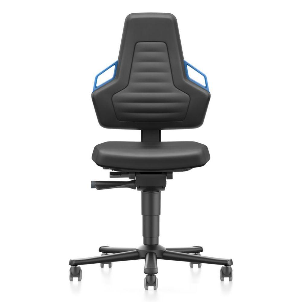 Interstuhl Büromöbel Working Chair Nexxit 2 with Castors Duotec Black / Handles Blue