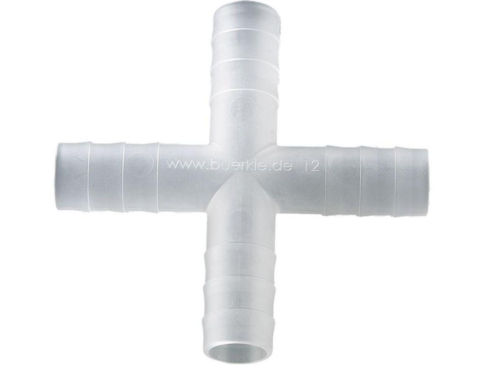 Bürkle Cross Connector PVDF, for Ø 11-13 mm Cylindrical, Pack of 10