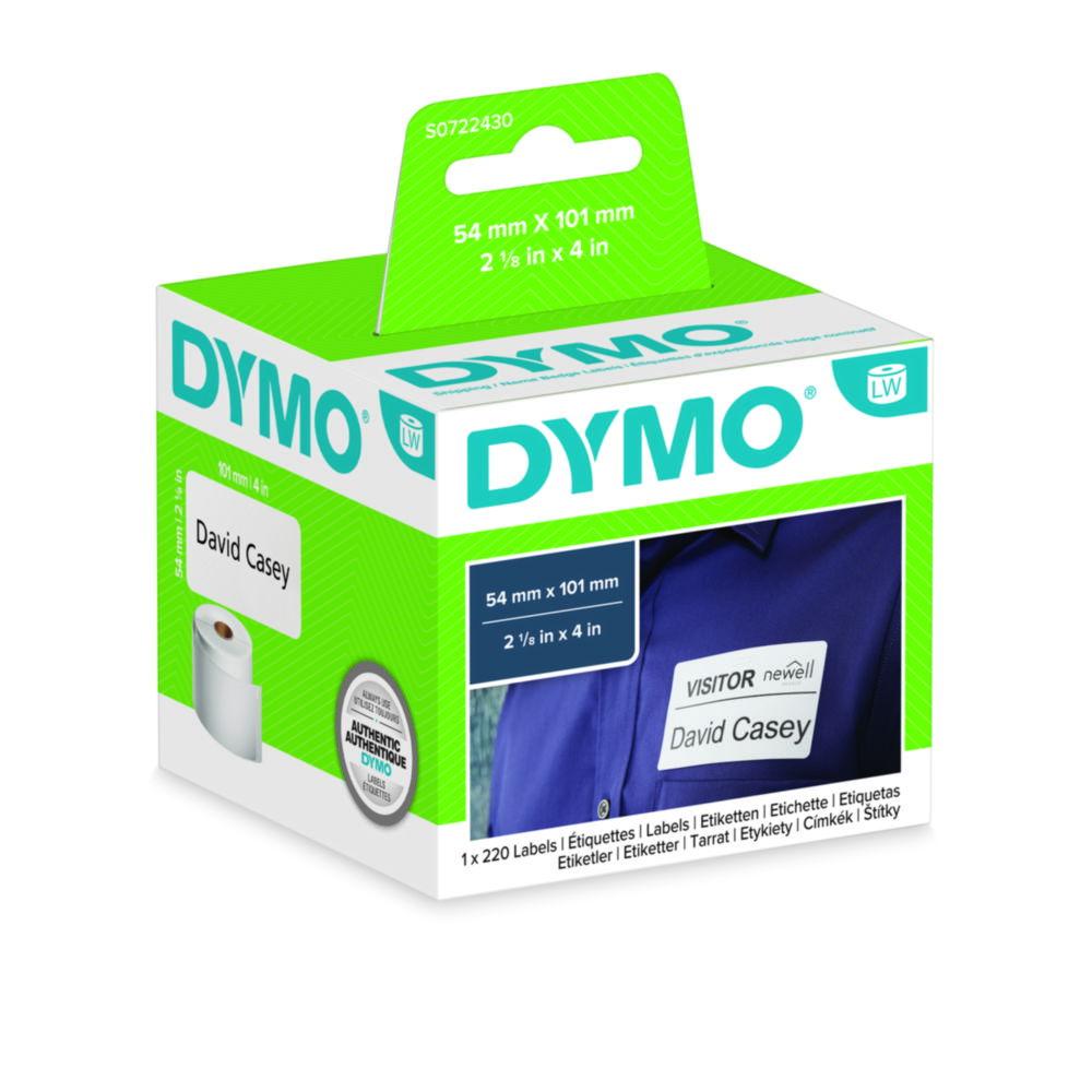 Dymo Original Label for LabelWriter, White, Permanent, 1 x 220 Labels, 54mm x 101mm

