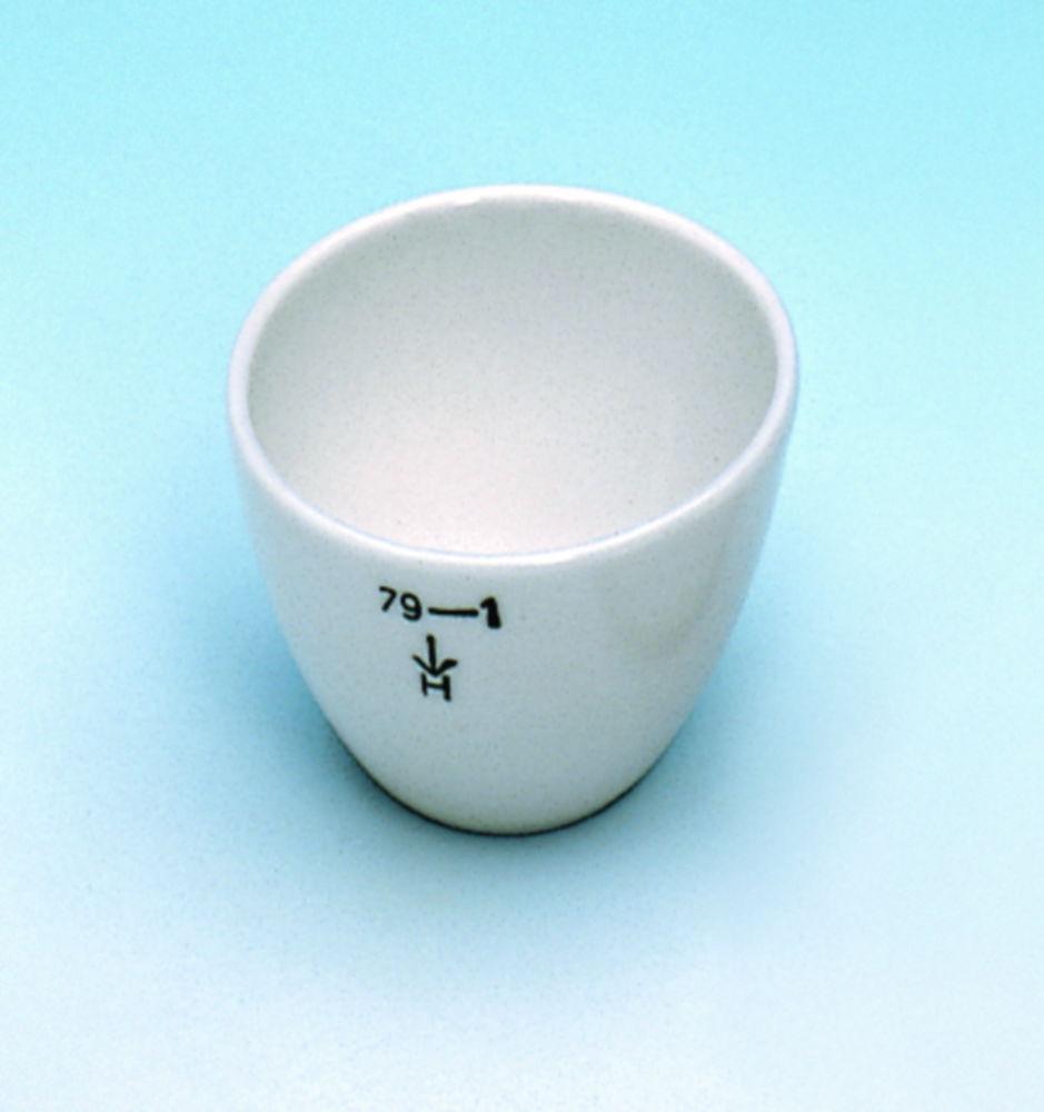 Haldenwanger Porcelain Crucible, 30mm Ø, Low Form, Glazed (DIN 12904)