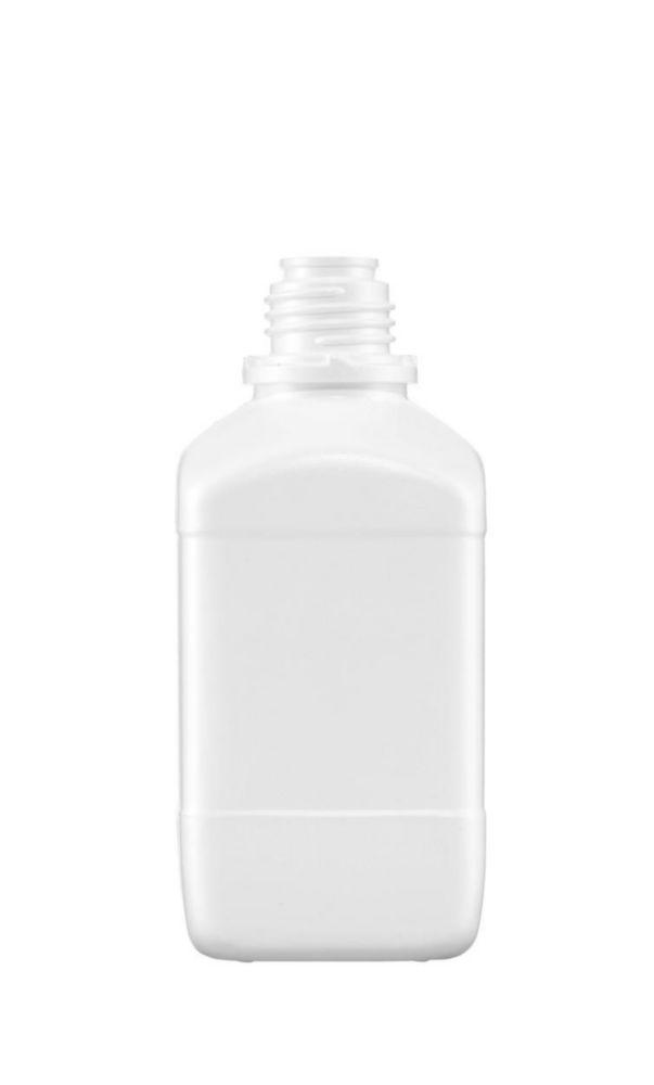 Kautex Textron 500mL Square Shape Bottle HDPE White (Without Closure)