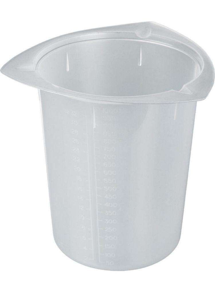 Bürkle Universal Measuring Beaker with Drain Lips, PP, Contents 1000ml, Graduation 50ml