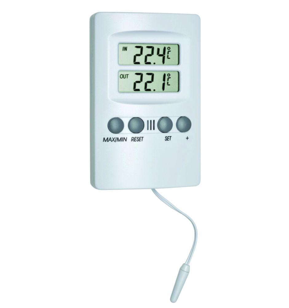 TFA Dostmann Maxima Minima Thermometer, Electronic with Alarm, 3m Cable, including Battery
