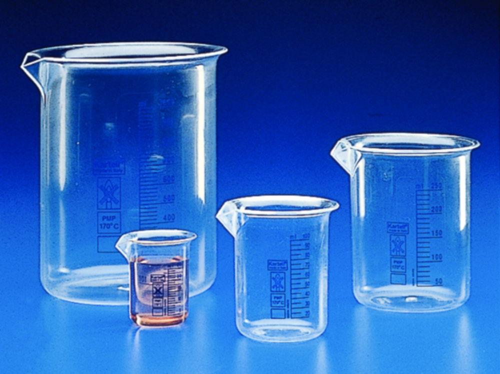 Kartell 50ml Beaker with Blue Graduation, PMP Low Form, Autoclavable