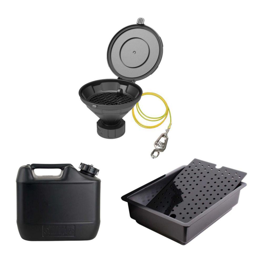 SCAT Safety Waste Set: Canister S60 10L, Lid Funnel S60, Collecting Tray PE-HD

