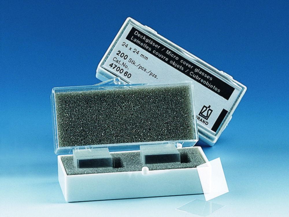 BRAND Cover Slips 24x40mm Thick No. 1 Borosilicate Glass Clear White Pack of 1000

