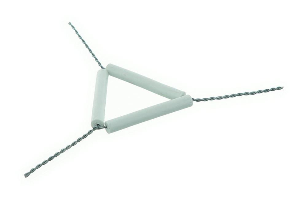 BOCHEM Wire Triangle 50 mm 18/10 Steel with Clay Tubes