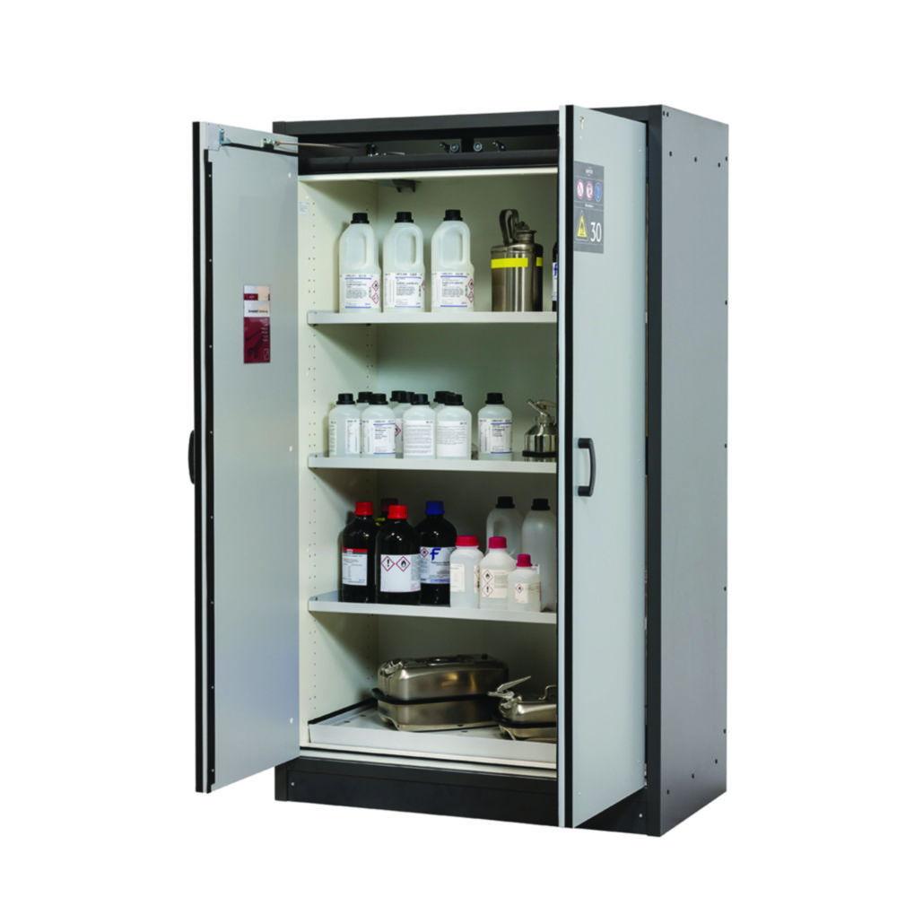 Asecos Safety Cabinet Q Classic 30 WD 1164 x 615 x 1947 mm, Swing Doors, Grey (RAL 7035), 3 Shelves