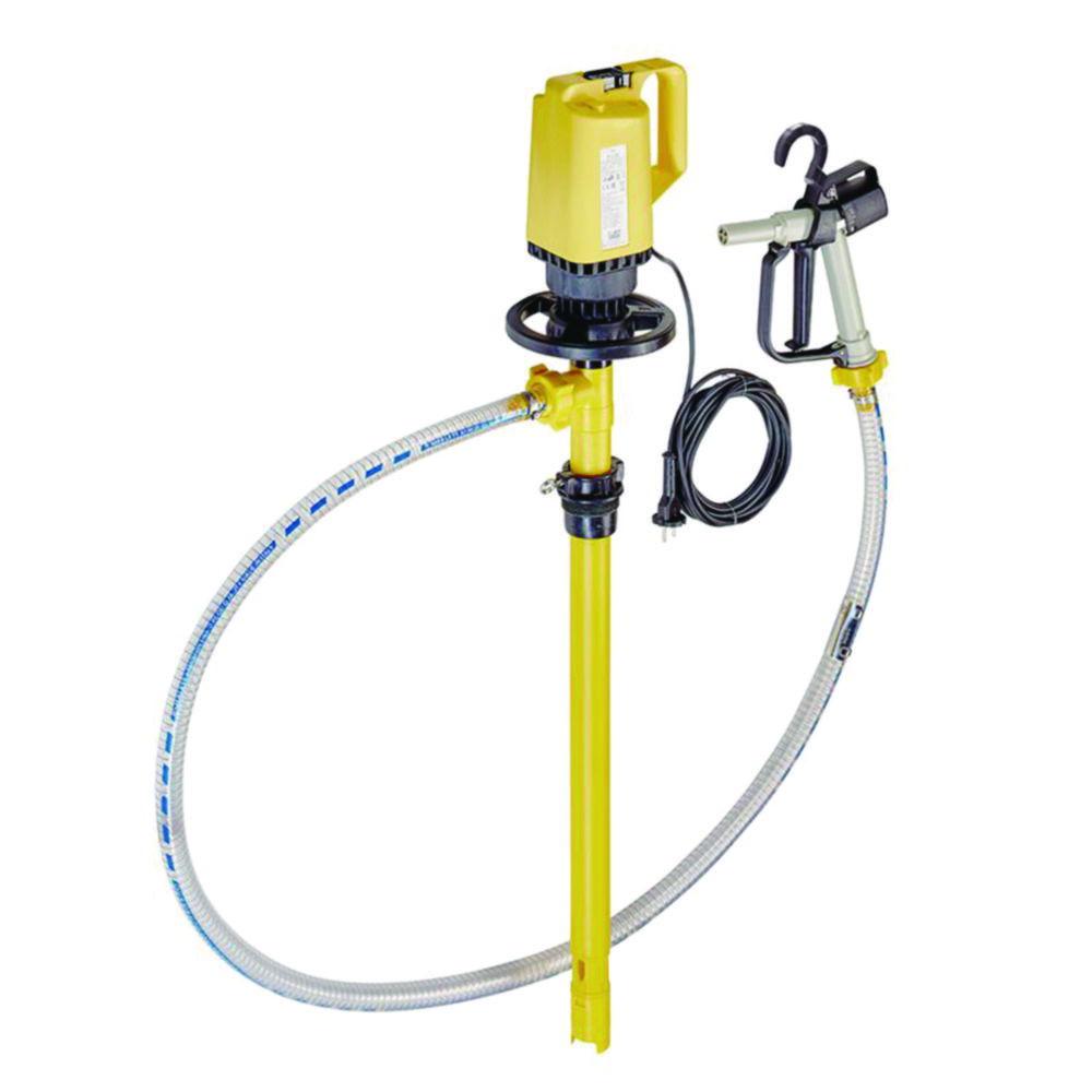 Lutz Electrical Barrel and Container Pump Set "Acids" PP, Depth of Immersion 1000 mm, including Accessories, Flowrate 85 l/min, 230 V, 500 W, IP 24

