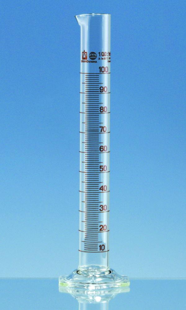 BRAND 1000 ml Measuring Cylinder, BLAUBRAND ETERNA, Class AS, High Form with Main Point Ring and Single Certificate

