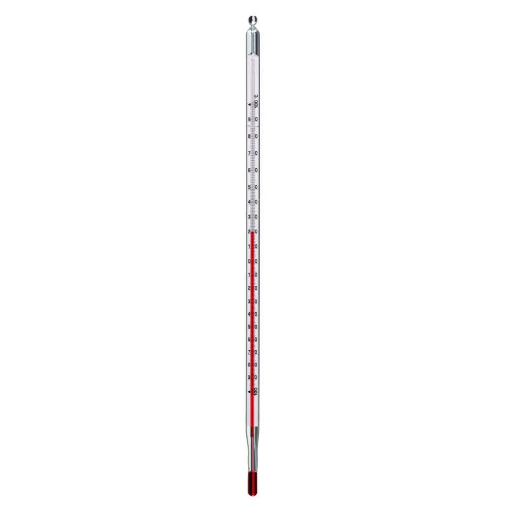 Ludwig Schneider Precision Laboratory Thermometer -100...+30°C, Enclosed Scale, Capillary, Transparent, Prismatic, L: 305 mm, Suitable for Calibration