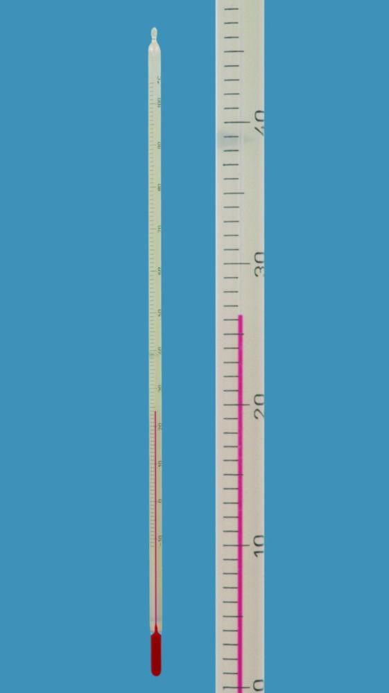 Amarell Solid Stem Thermometer -10/0...+150:1°C, White Clogged, Red Special Filling