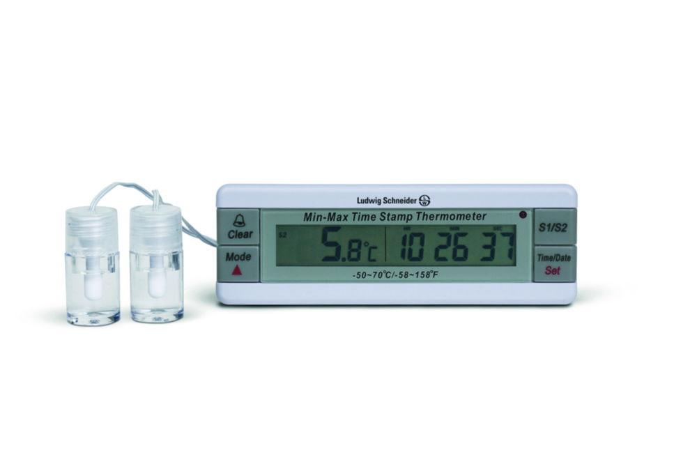 Ludwig Schneider Digital Thermometer with 2 Sensors Type 13050, -50 + 70 °C / -58 + 158 °F, in 0.1 °C
