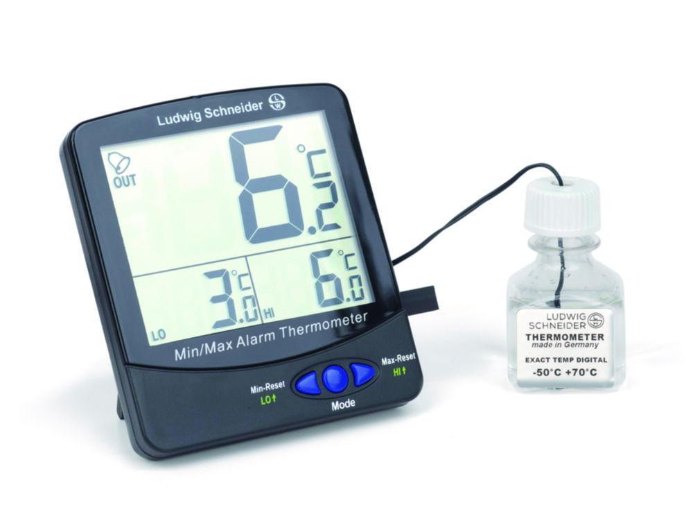 Ludwig Schneider Digital Bottle Thermometer -50...+70°C, for Freezers Certified at -20°C