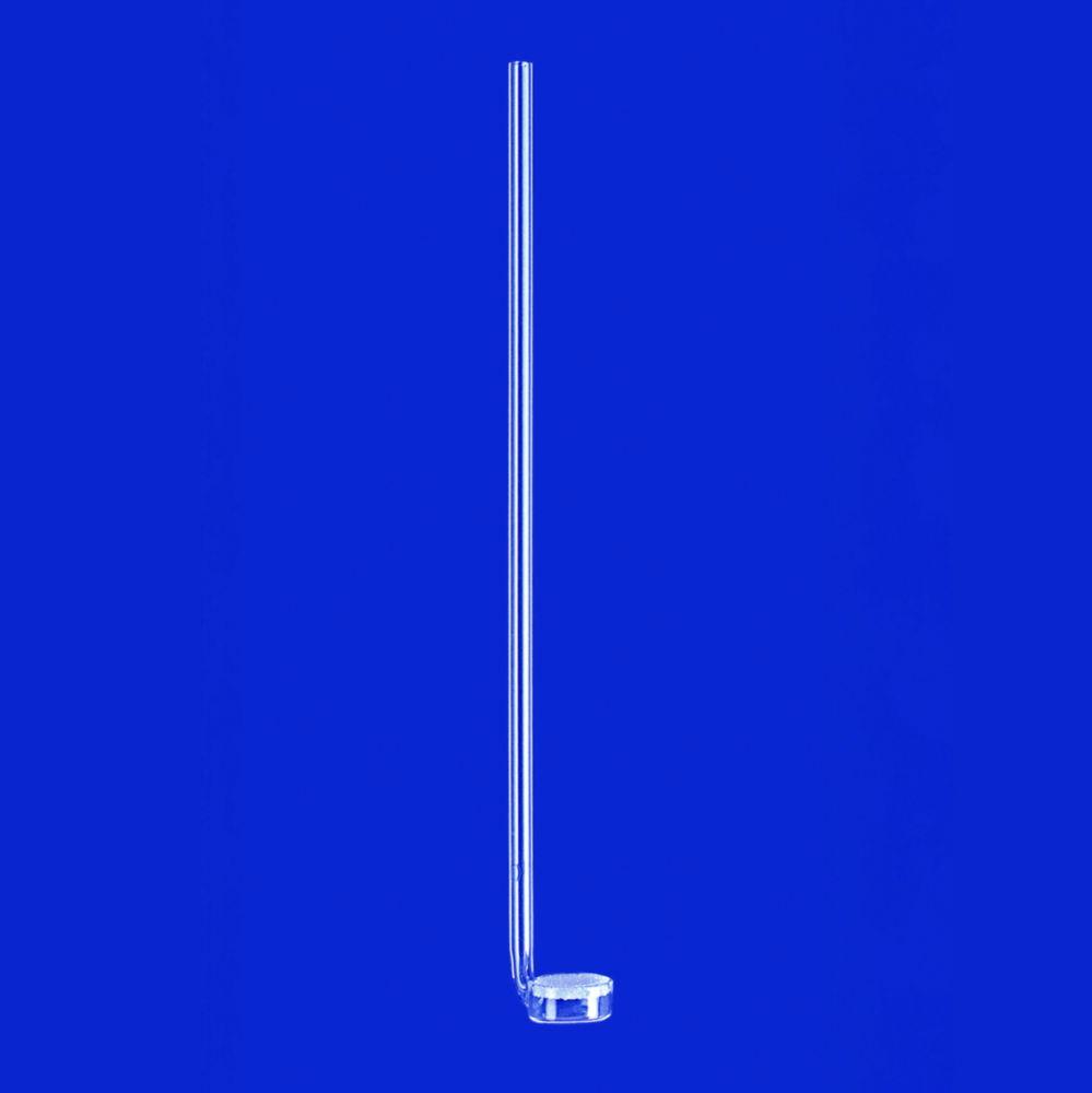 Lenz-Laborglas Gas Distribution Tube, Lateral Ring Dia. 22 mm, Por. 0, H. 250 mm, Made of Borosilicate Glass
