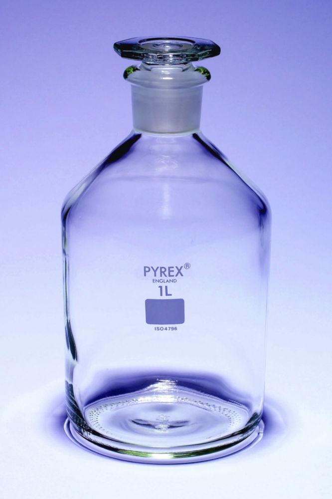 DWK PYREX 2000mL Narrow Neck Reagent Bottles with NS 29/32 Stoppers (Pack of 10)