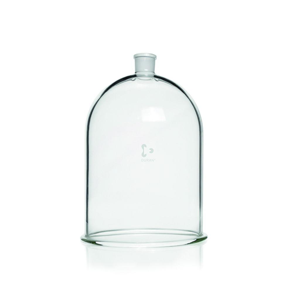 DWK Duran Bell Jar with Neck Bore for Vacuum Use, 300 x 215 mm
