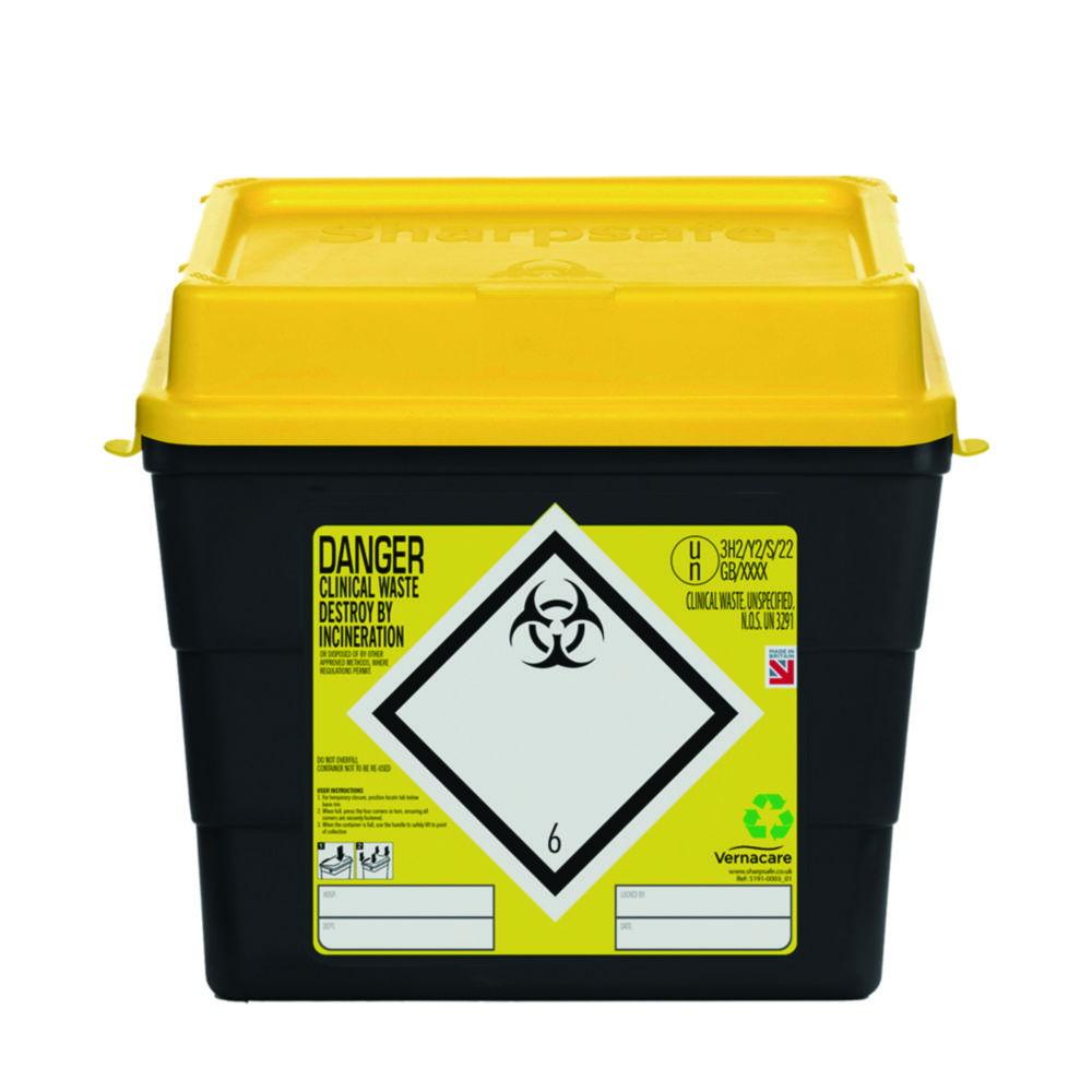 Hospidex Sampling Container Sharpsafe 8L Clinisafe UK Label

