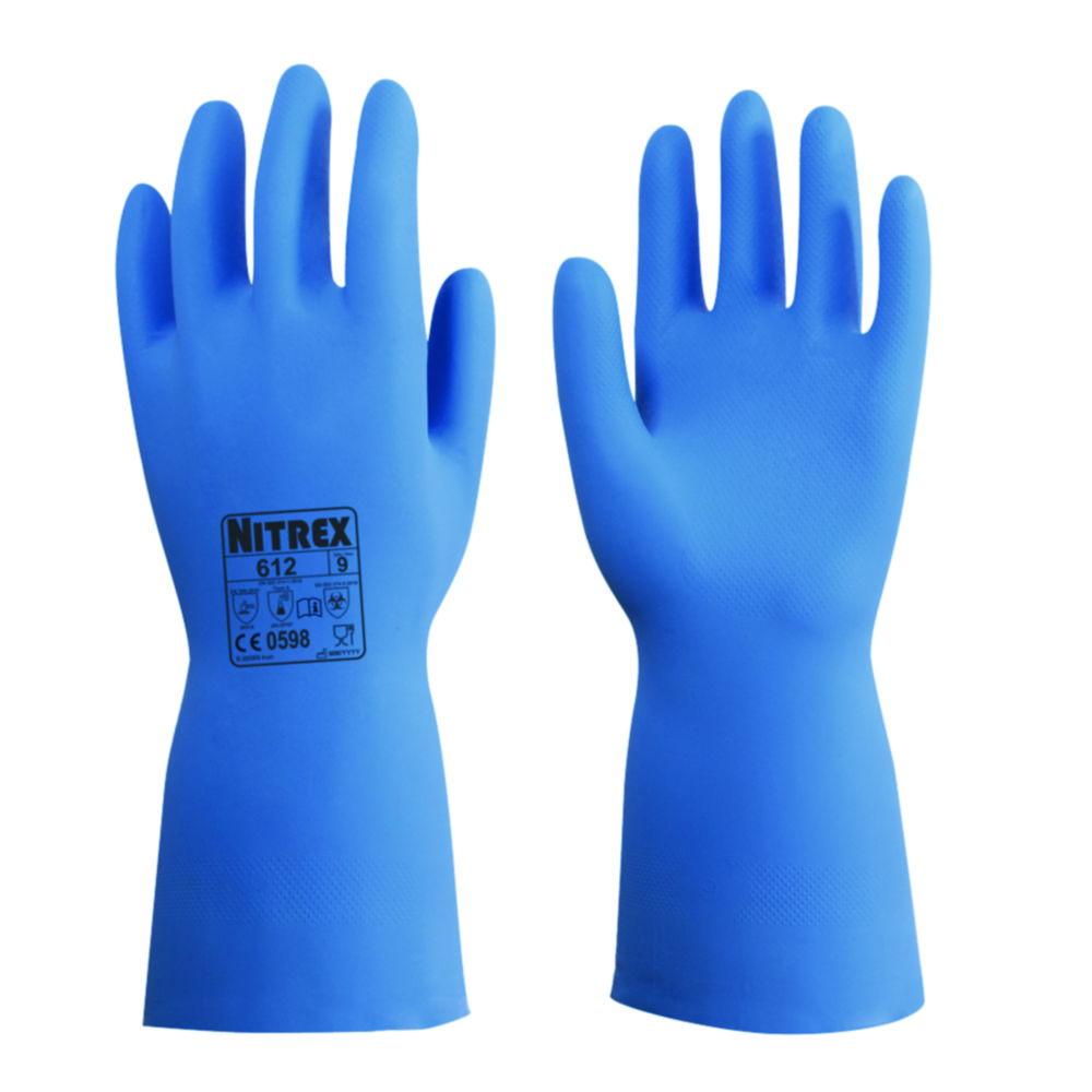 Chemical protective gloves Nitrex 612 XS (6) nitrile, blue, pack of 10 pair