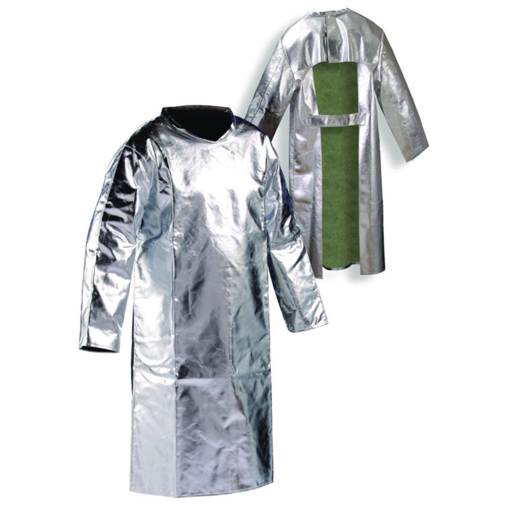 Heat protection frontal protection jacket size 48 up to 1000°C radiant heat, Preox aramid fabric, Back open, DIN EN ISO 11612, CE KAT III