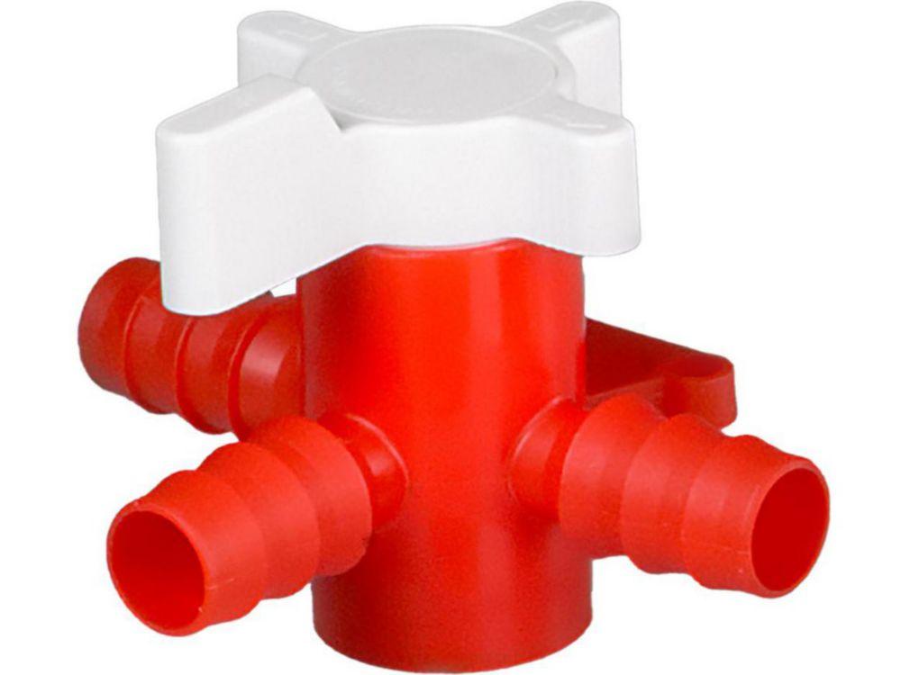 Bürkle 3-Way Stopcock, PE/PP, Bore 8 mm for Tubing Bore 11-13 mm