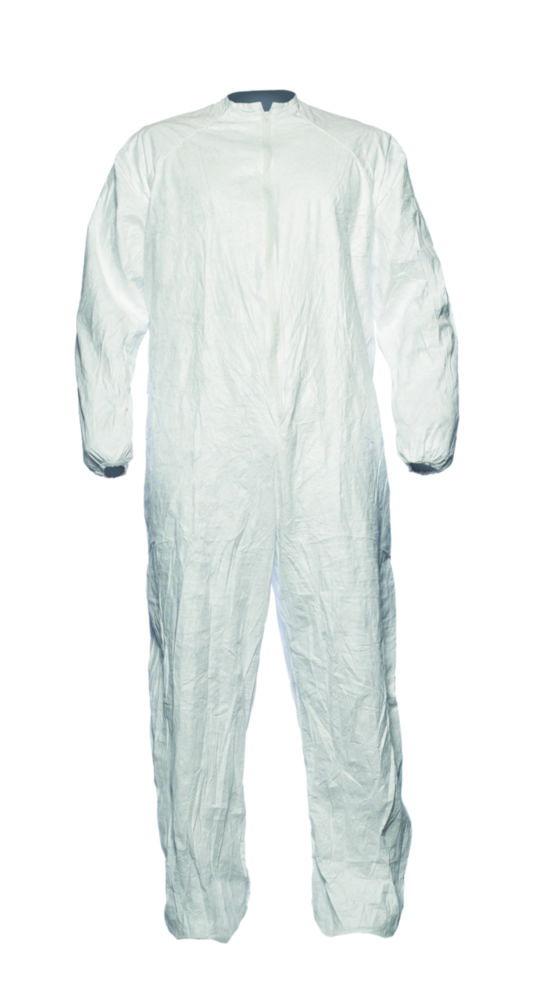 DuPont Tyvek® IsoClean® Cleanroom Coverall, Model IC 183 B WH DS, Size S, Without Hood