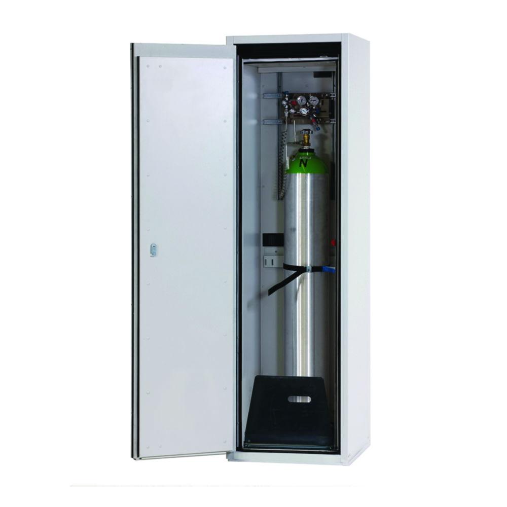 Asecos Gas Cylinder Cabinet Type G90, RAL 7035, 2050x600x615mm (HxWxD), including 5 Shelves & 1 Mounting Grid