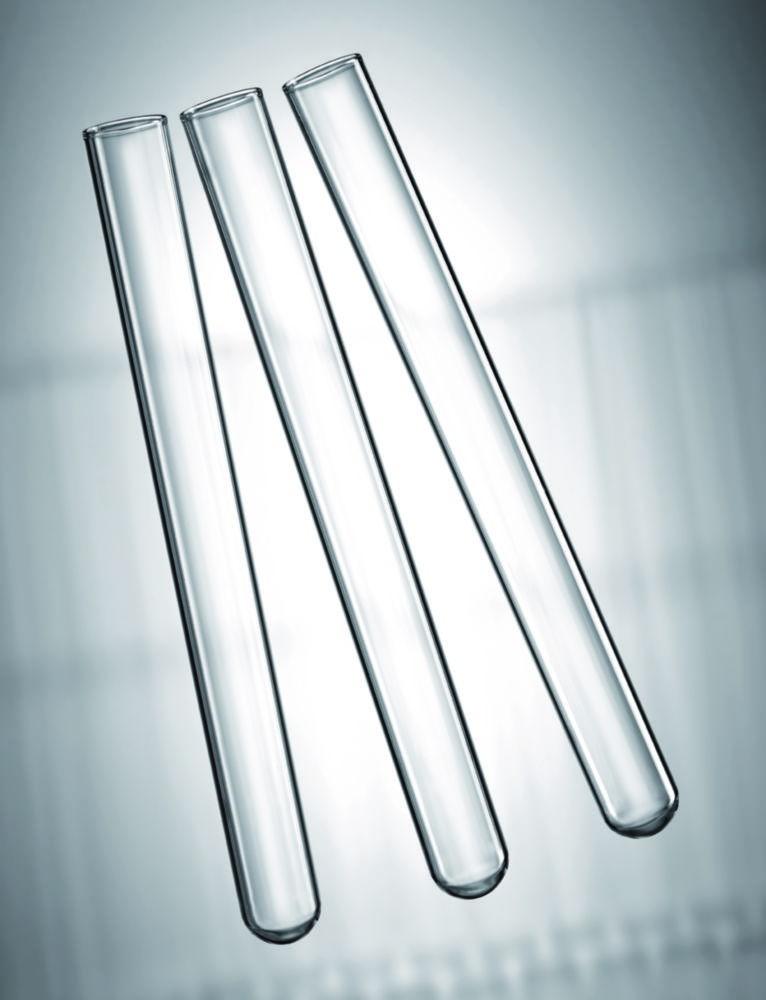 Scherf Test Tubes, 25 × 7 mm, Wall 0.6–0.7 mm, Soda Lime Glass, Without Rim, Round Bottom, Pack of 1000

