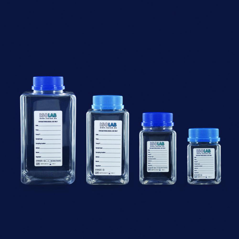 ISOLAB Water Sampling Bottle 125 ml PET Sterile without Sodium Thiosulfate (Pack of 180)