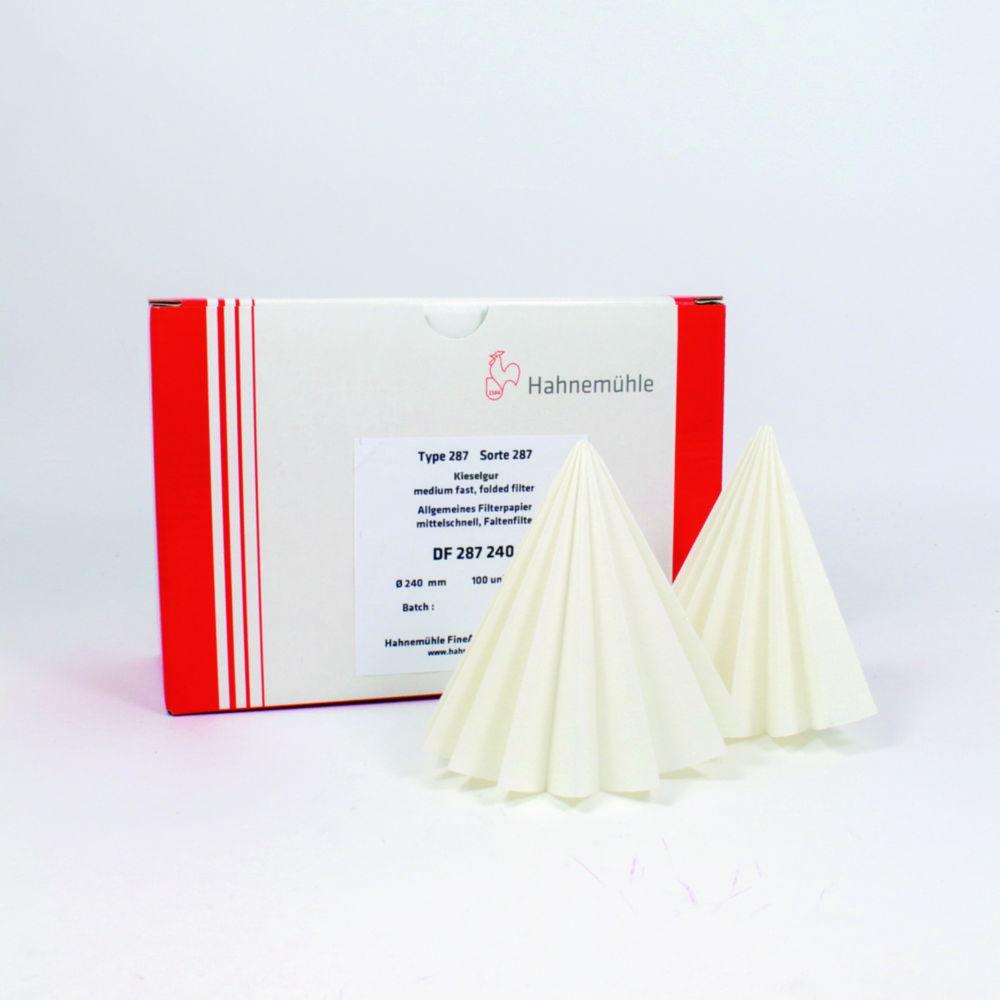 Hahnemühle Folded Filters 287, 240 mm Kieselgur Paper, 154 g/sqm, Pack of 100
