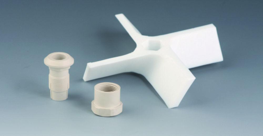 Bohlender Propeller with 4 Blades for Ø 8 mm, Stirring Circle 50 mm, PTFE/PEEK Compound


