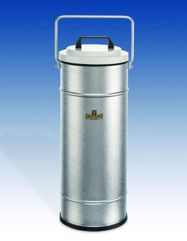 KGW Schieder Dewar Flask Type 30/4 CAL 4 ltr, Structural Aluminum Cladding, Carrying Handle, Cylindrical Shape