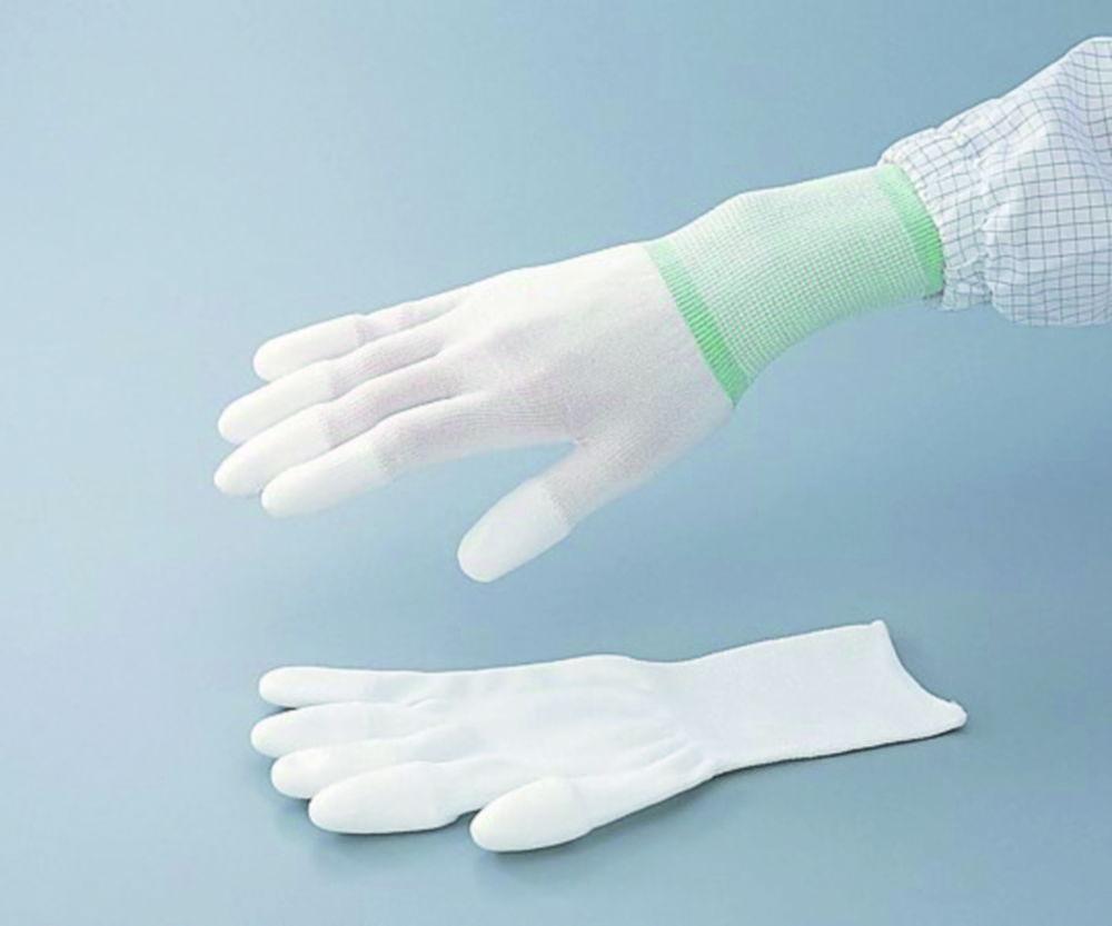 As One ASPURE Gloves, Nylon, Size XL, 300 mm Long, PU-Coated Fingertips, Pack of 10 Pairs

