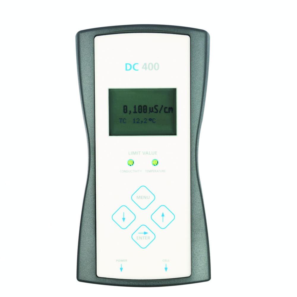 Conductivity meter DC 400 w. potential-free contact RS 232 0.1 - 300 µS/cm, 0.1 - 99.9°C