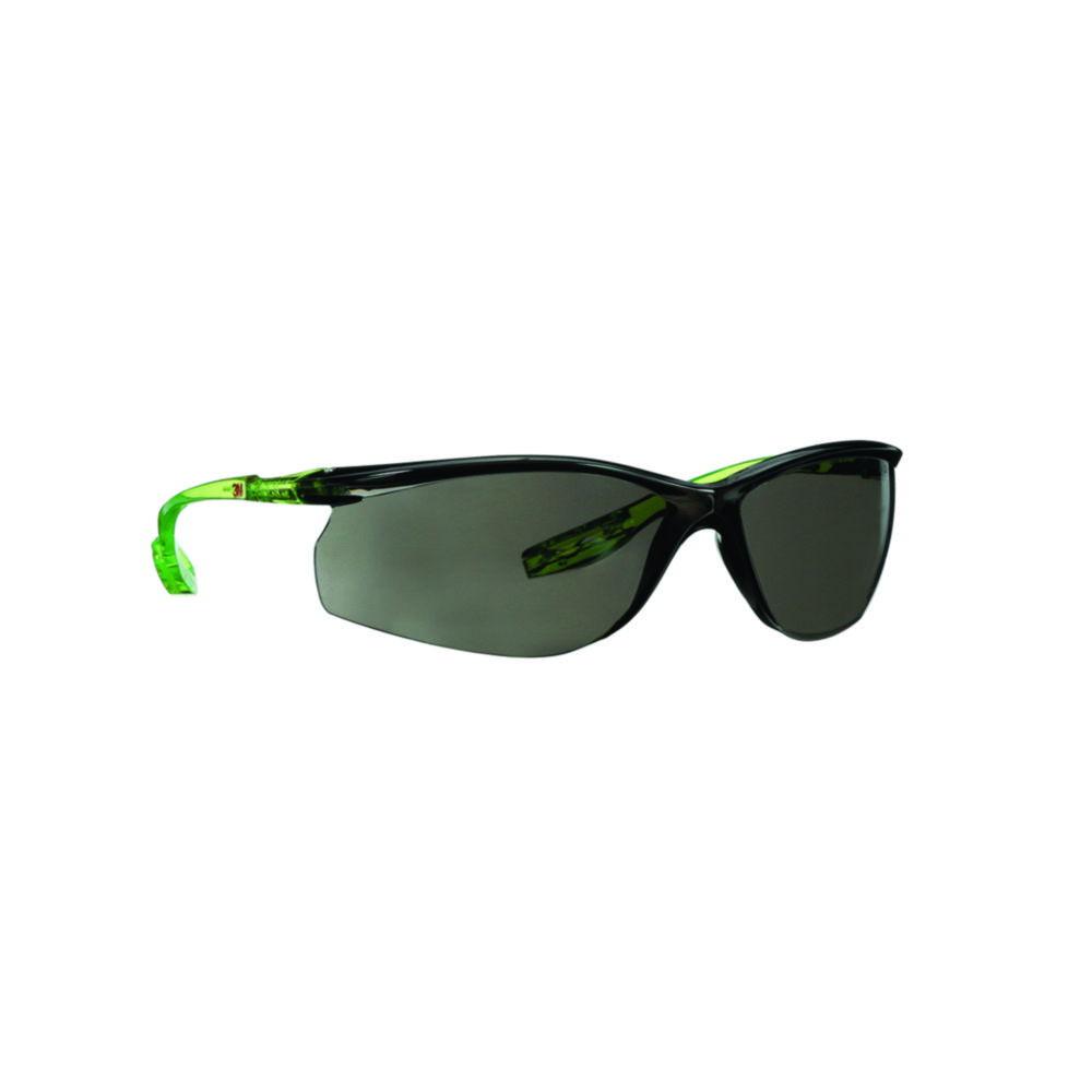 3M Safety Glasses SCCS02SGAF-GRN CCS Lime Green Temples, Grey Lens, Integrated Attachment for 3M Ear Plugs with Cord

