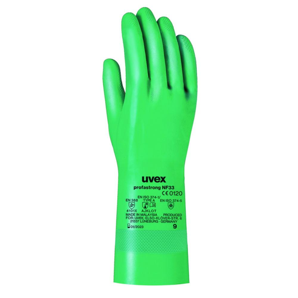 Uvex Nitrile Gloves PROFASTRONG NF33 33 cm Size 9 Type 60122 Green Pack of 12 Pairs

