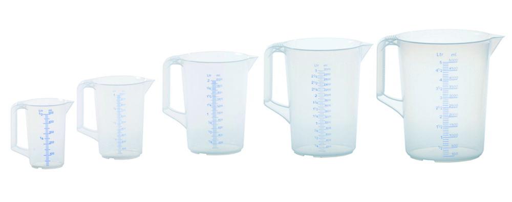 Measuring jug 3000ml, PP, 2 scales transparent, closed handle